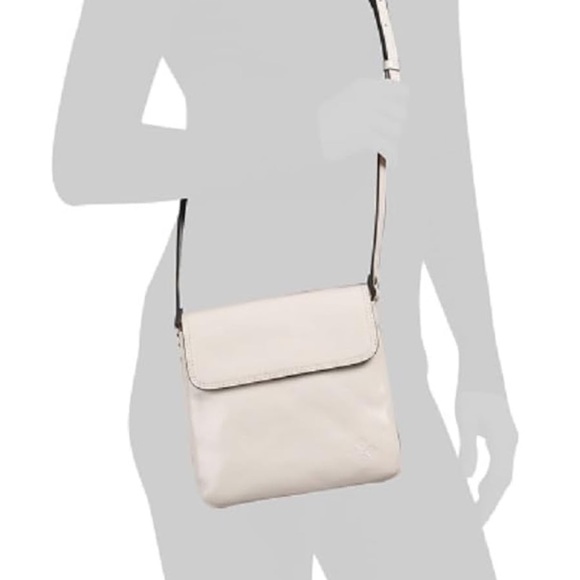 Patricia Nash Balluri Crossbody Bag Cream White Leather Flap Purse NWOT - Picture 2 of 10